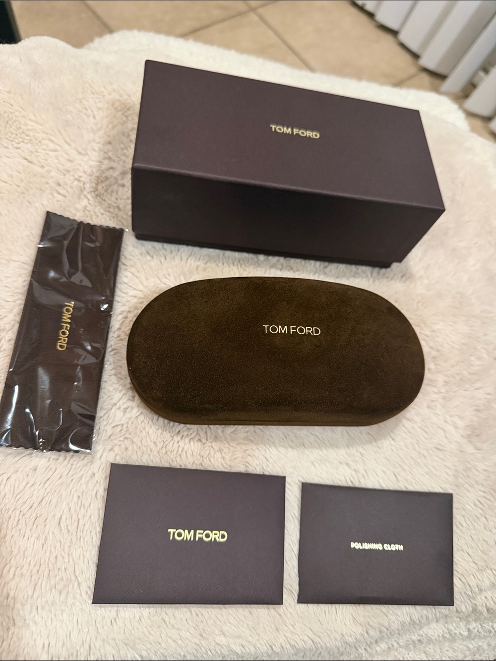 Tom Ford Sunglasses Case with Branded Box and Cloth